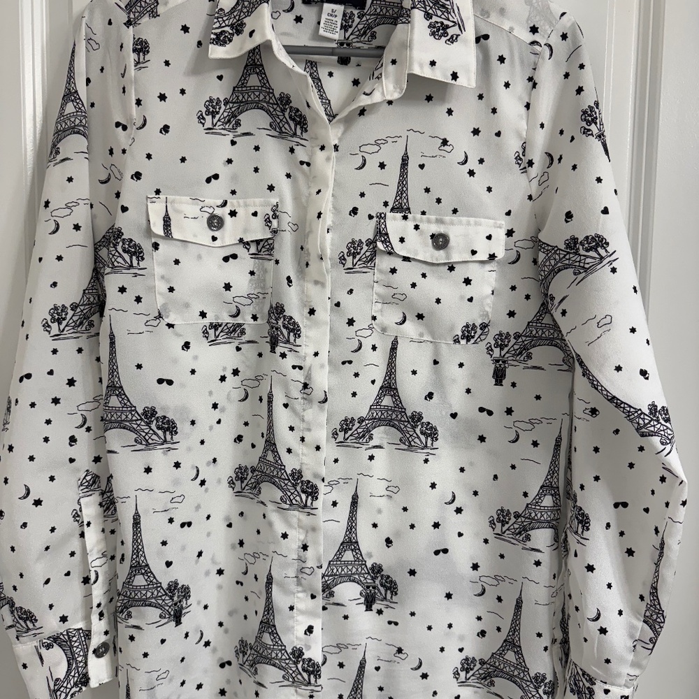 Karl Lagerfeld Paris Long sleeve bottom Shirt- size S, Like New without Tag